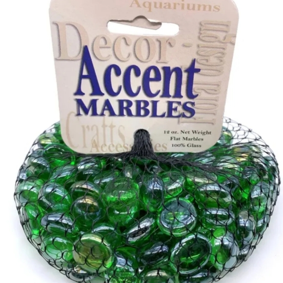 Decor Accent Marbles Glass Emerald Green Gems iridescent Set of 3 Bags - Picture 1 of 3
